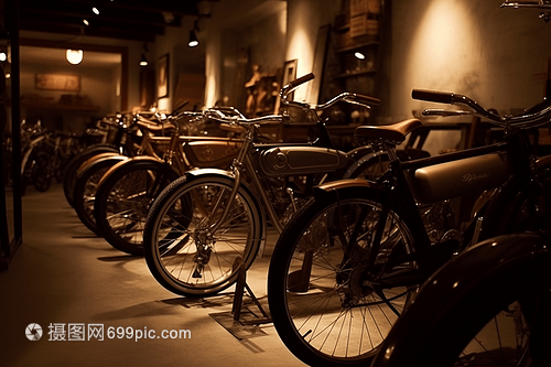 电动自行车的实景